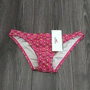 Speedo Bikini Bottom Sz XS Pink Yellow